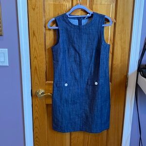 Denim sleeveless  shift dress